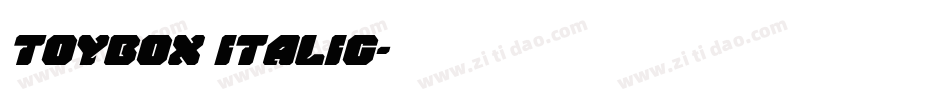 ToyBox Italic字体转换